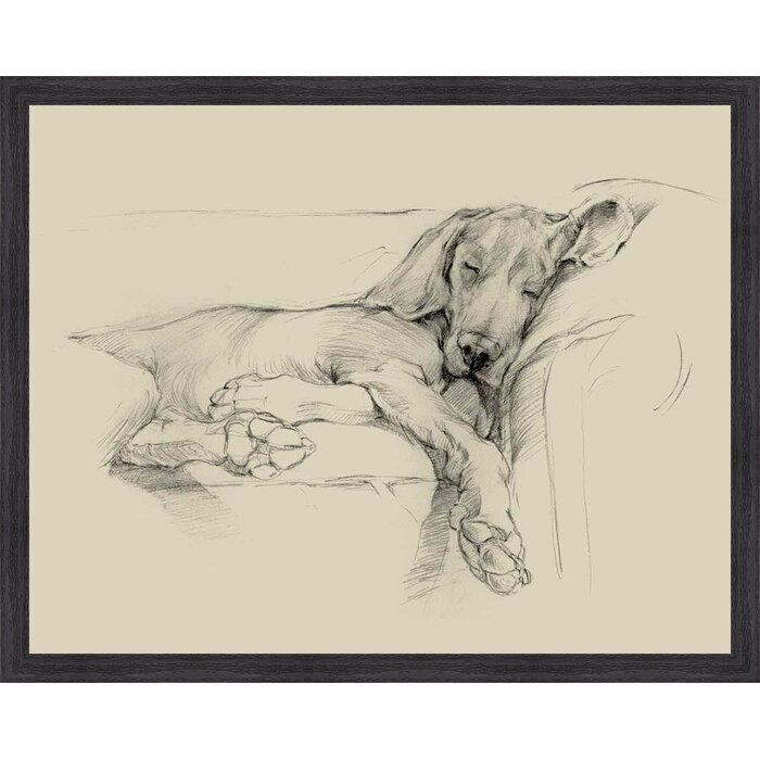 'Dog Days I' Framed Drawing Print - 'Dog Days I' Framed Drawing Print -   15 beauty Day drawing ideas