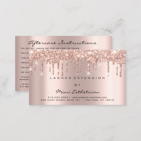 Aftercare Instructions Lash Rose Gold Drips Spark Business Card | Zazzle.com - Aftercare Instructions Lash Rose Gold Drips Spark Business Card | Zazzle.com -   15 beauty Logo rose gold ideas