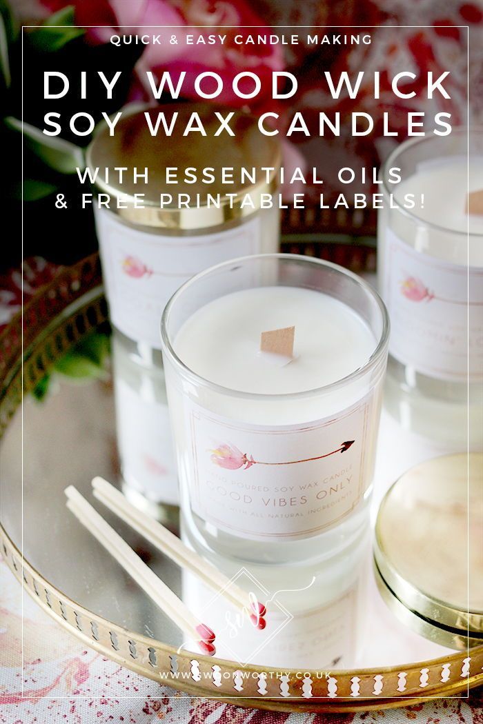 DIY Wood Wick Candles with Soy Wax and Essential Oils - Swoon Worthy - DIY Wood Wick Candles with Soy Wax and Essential Oils - Swoon Worthy -   15 diy Candles step by step ideas