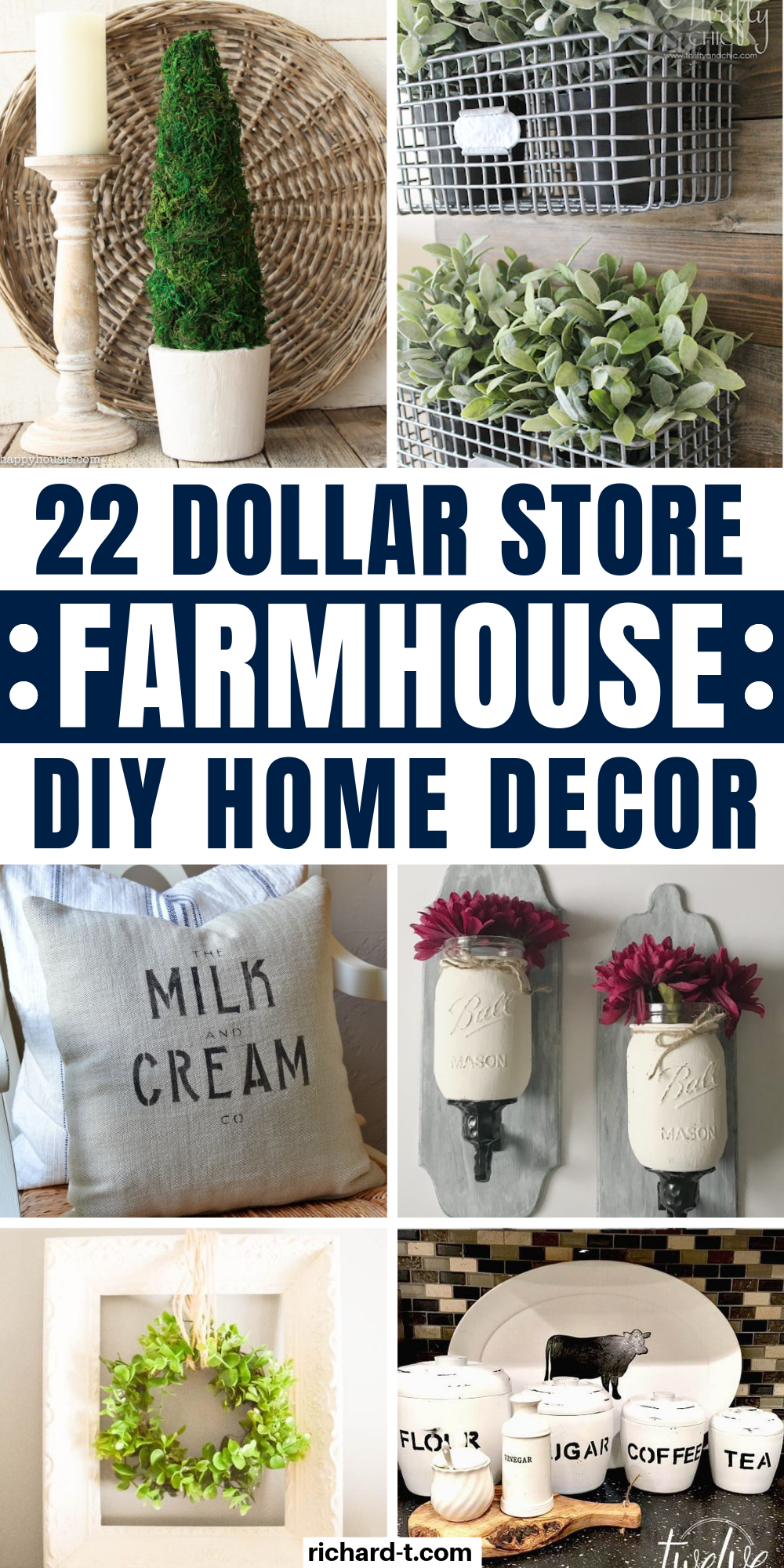22 Amazing Dollar Store DIY Farmhouse Decor Ideas - 22 Amazing Dollar Store DIY Farmhouse Decor Ideas -   15 diy Dollar Tree farmhouse ideas