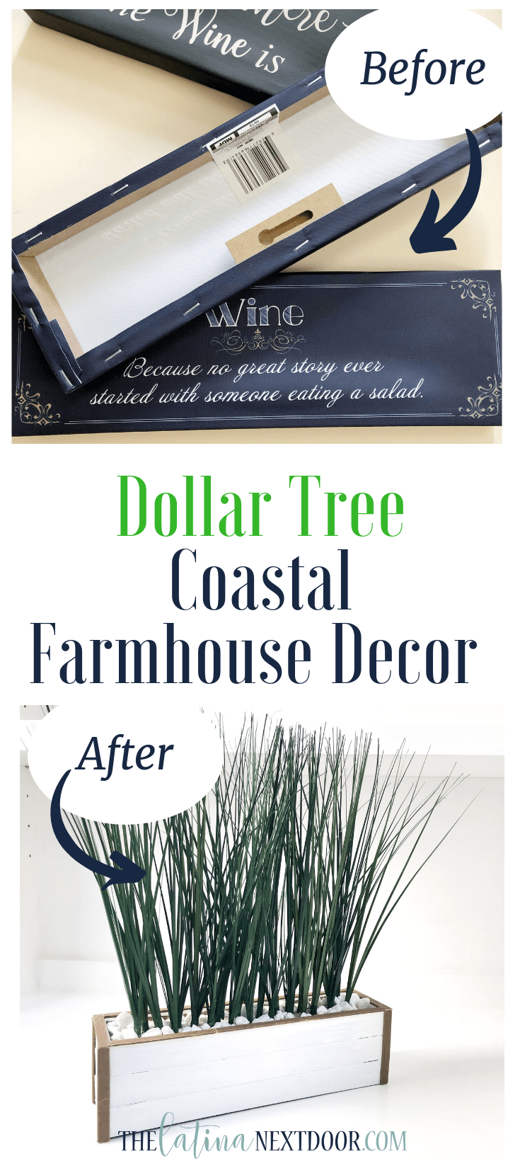 DIY Dollar Tree Coastal Farmhouse Decor - The Latina Next Door - DIY Dollar Tree Coastal Farmhouse Decor - The Latina Next Door -   15 diy Dollar Tree farmhouse ideas