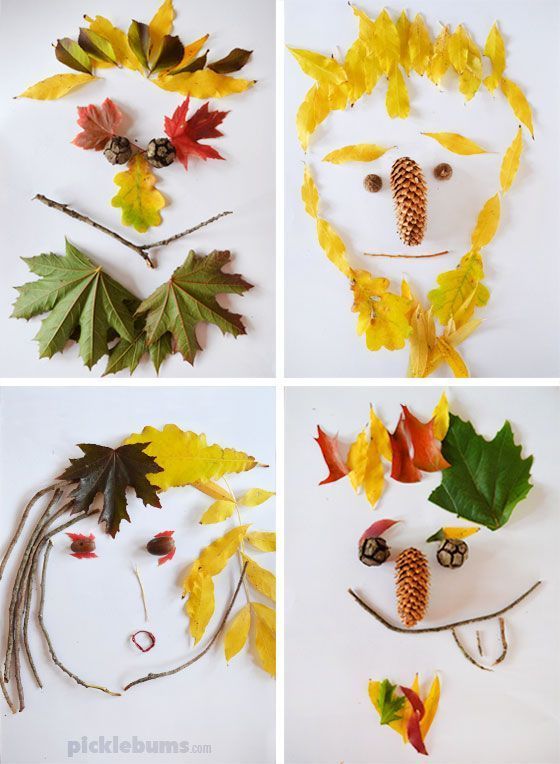 Leaf Faces - An easy, low-mess, nature craft - Picklebums - Leaf Faces - An easy, low-mess, nature craft - Picklebums -   15 diy Kids nature ideas