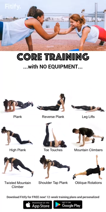 Core Training Workout With No Equipment - Core Training Workout With No Equipment -   15 fitness Training videos ideas
