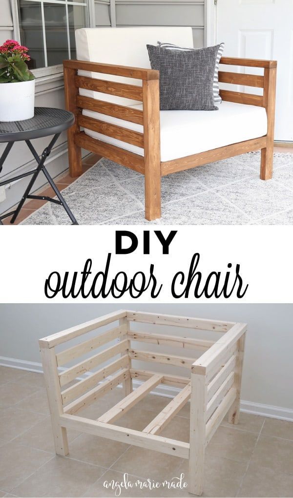 DIY Outdoor Chair - Angela Marie Made - DIY Outdoor Chair - Angela Marie Made -   16 diy Apartment crafts ideas