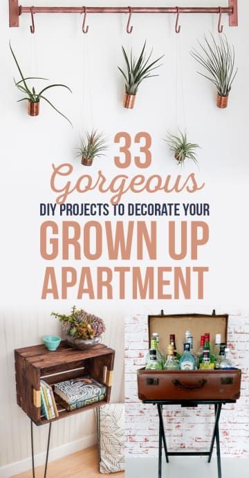 33 Gorgeous DIY Projects To Decorate Your Grown Up Apartment - 33 Gorgeous DIY Projects To Decorate Your Grown Up Apartment -   16 diy Apartment crafts ideas