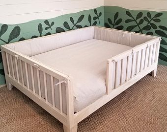Full Size Montessori Floor Bed to Raised Bed Frame Convertible With Rails Full Floor Bed Hardwood 4 Railing+Legs+Slats - Full Size Montessori Floor Bed to Raised Bed Frame Convertible With Rails Full Floor Bed Hardwood 4 Railing+Legs+Slats -   16 diy Baby bed ideas