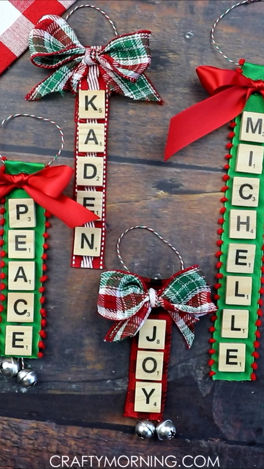 Personalized Scrabble Letter Ornaments - Personalized Scrabble Letter Ornaments -   16 diy Christmas kids ideas