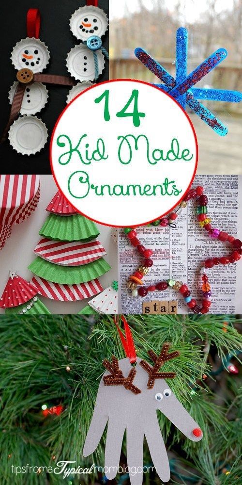 14 Kid Made Christmas Ornaments - Tips from a Typical Mom - 14 Kid Made Christmas Ornaments - Tips from a Typical Mom -   16 diy Christmas kids ideas