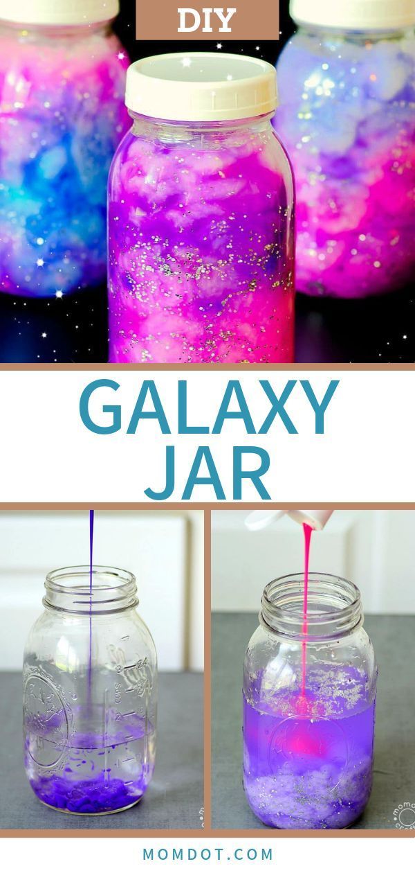 Galaxy Jar DIY Hold the Galaxy Glowing in your hands - Galaxy Jar DIY Hold the Galaxy Glowing in your hands -   16 diy Easy art ideas