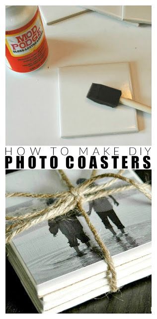 How to Make DIY Photo Coasters - How to Make DIY Photo Coasters -   16 diy Gifts creative ideas