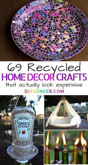 Recycling Projects: 70+ DIYs That'll Transform Your Home - Recycling Projects: 70+ DIYs That'll Transform Your Home -   16 diy Home Decor recycle ideas