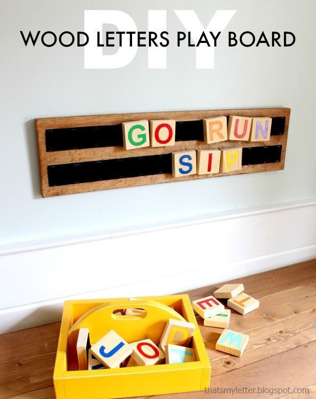 DIY Wood Letters Play Board - Jaime Costiglio - DIY Wood Letters Play Board - Jaime Costiglio -   16 diy Kids wood ideas