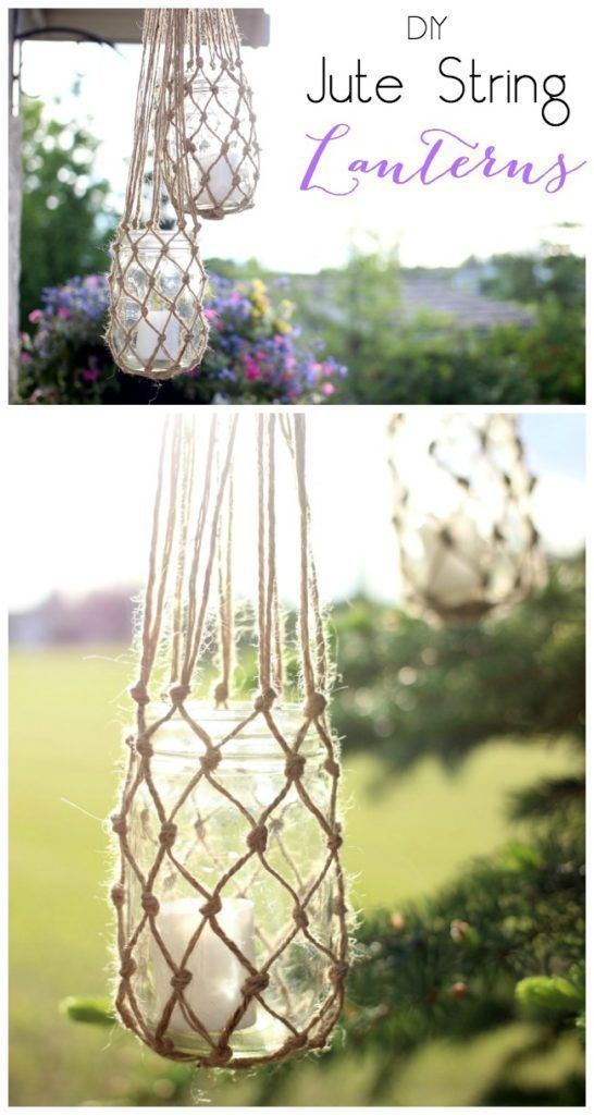 Jute String Lanterns - Love Create Celebrate - Jute String Lanterns - Love Create Celebrate -   16 diy Outdoor gifts ideas