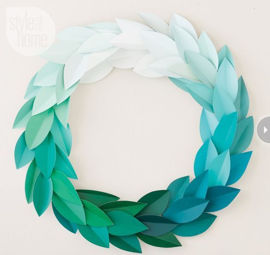 DIY project: Paint chip wreath | Style at Home - DIY project: Paint chip wreath | Style at Home -   16 diy Projects paint ideas