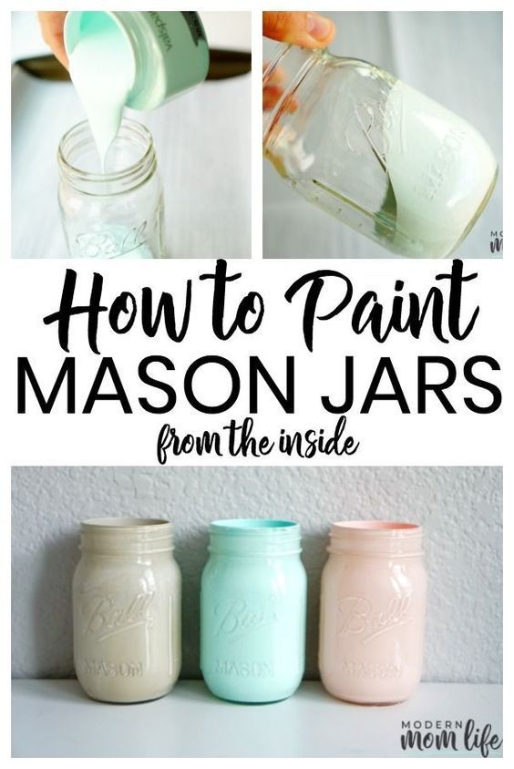 How to Paint Mason Jars from the Inside - How to Paint Mason Jars from the Inside -   16 diy Projects paint ideas