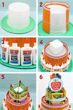 School Supply Cake Tutorial - The Craft Patch - School Supply Cake Tutorial - The Craft Patch -   16 diy School Supplies cake ideas