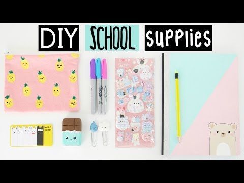 DIY SCHOOL SUPPLIES For Back To School! - DIY SCHOOL SUPPLIES For Back To School! -   16 diy School Supplies laurdiy ideas