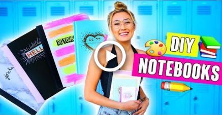 DIY NOTEBOOKS FOR BACK TO SCHOOL 2017! - DIY NOTEBOOKS FOR BACK TO SCHOOL 2017! -   16 diy School Supplies laurdiy ideas