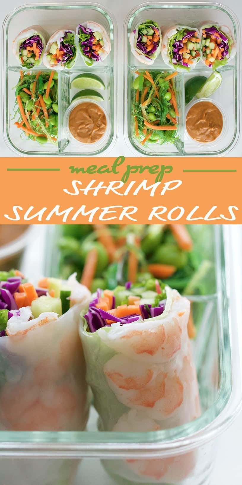 Shrimp Summer Roll Meal Prep - Peanut Butter and Fitness - Shrimp Summer Roll Meal Prep - Peanut Butter and Fitness -   16 fitness Meals lunch ideas