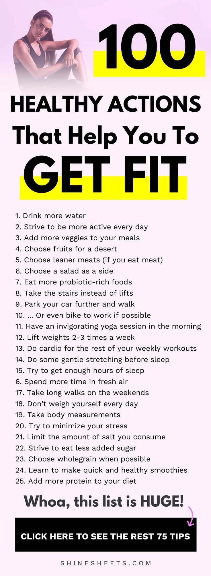 100 Healthy Actions That Help You To Get Fit - 100 Healthy Actions That Help You To Get Fit -   16 healthy beauty Tips ideas
