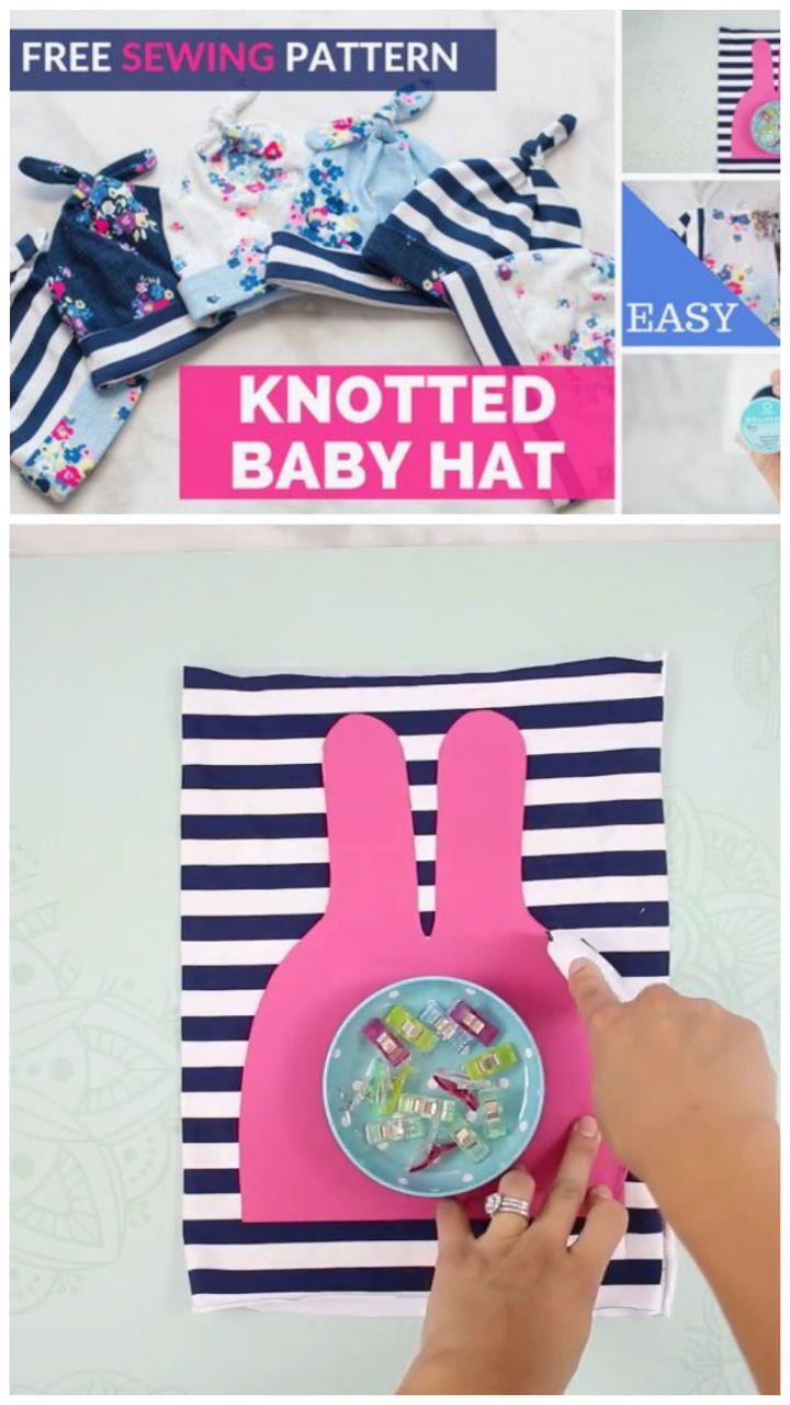 Double Top Knot Baby Hat Free Sewing Pattern - Double Top Knot Baby Hat Free Sewing Pattern -   17 diy Baby sewing ideas
