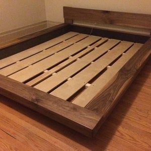 Walnut King platform bed. The original 