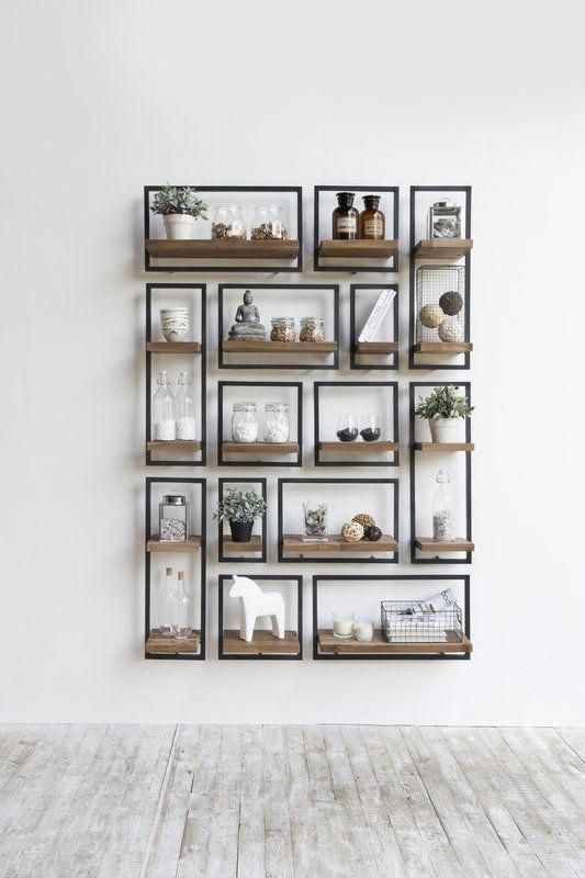 Langridge Metal Frame Wall Shelf - Langridge Metal Frame Wall Shelf -   17 diy Box shelf ideas