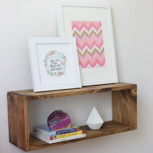 DIY Pine Box Shelf as a Nightstand - DIY Pine Box Shelf as a Nightstand -   17 diy Box shelf ideas
