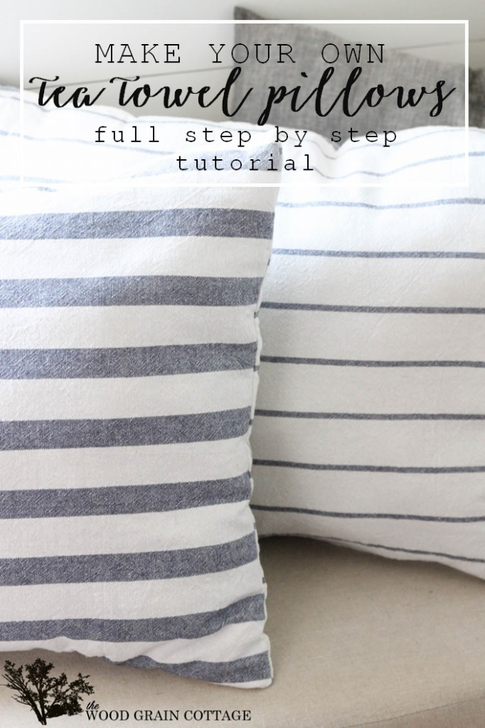 DIY Tea Towel Pillows - The Wood Grain Cottage - DIY Tea Towel Pillows - The Wood Grain Cottage -   17 diy Decorations cojines ideas