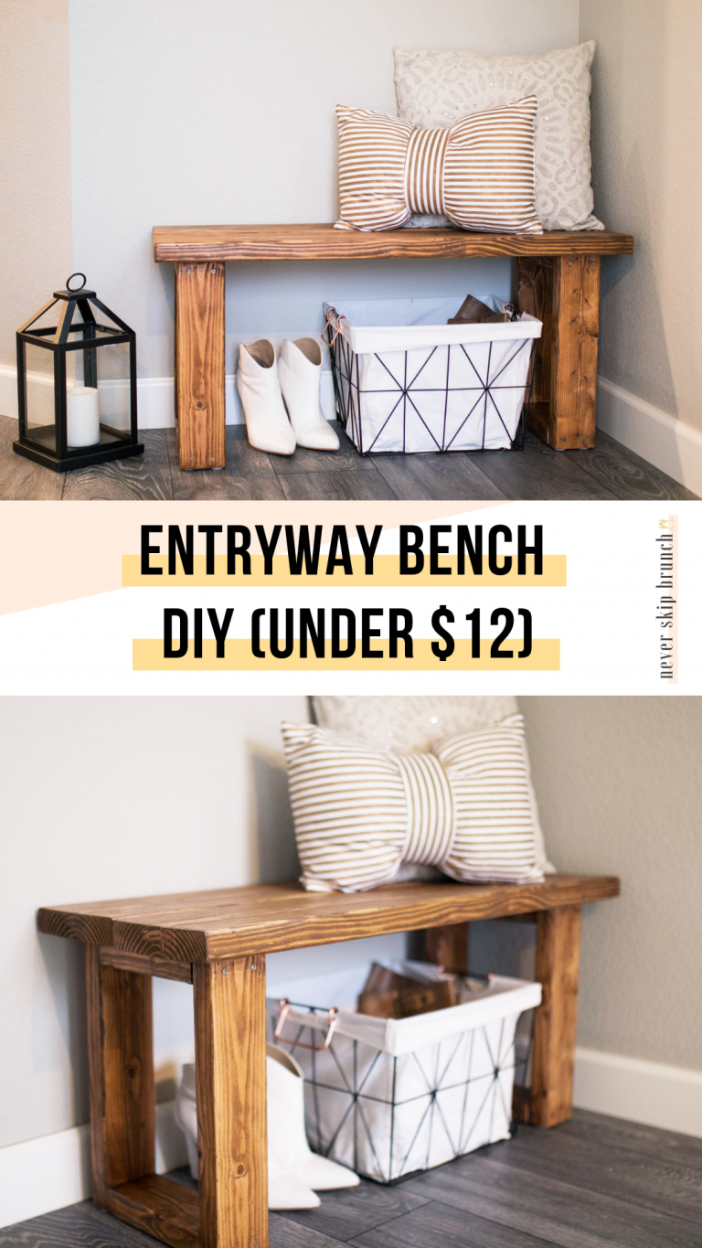 Make this gorgeous DIY Entryway Bench for under $12 » NEVER SKIP BRUNCH - Make this gorgeous DIY Entryway Bench for under $12 » NEVER SKIP BRUNCH -   17 diy Furniture living room ideas