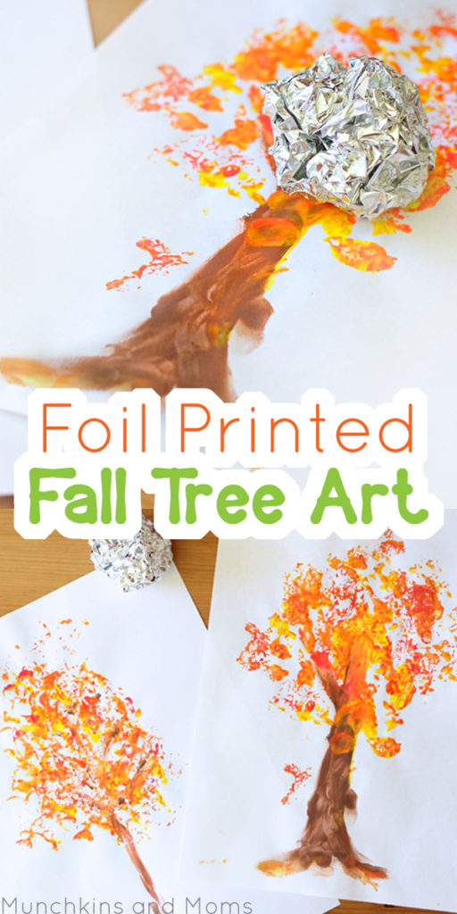 Foil Printed Fall Tree Art - Munchkins and Moms - Foil Printed Fall Tree Art - Munchkins and Moms -   17 diy Kids fall ideas