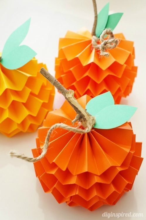 How to Make Paper Pumpkins for Fall - How to Make Paper Pumpkins for Fall -   17 diy Kids fall ideas