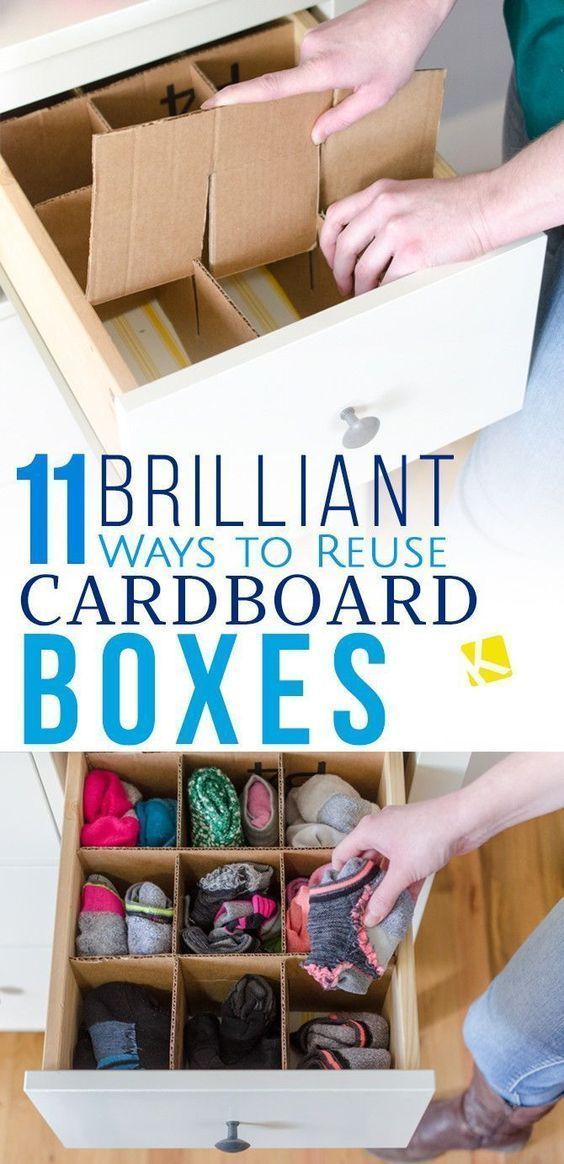 11 Awesome Ways to Repurpose an Empty Cardboard Box - 11 Awesome Ways to Repurpose an Empty Cardboard Box -   17 diy Organization chambre ideas
