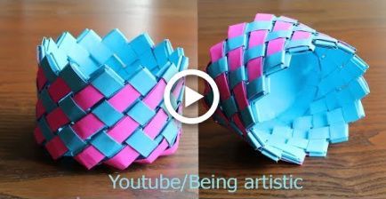 Easy Way To Make Paper Basket - Paper Craft - Home Decor - Easy Way To Make Paper Basket - Paper Craft - Home Decor -   17 diy Paper basket ideas