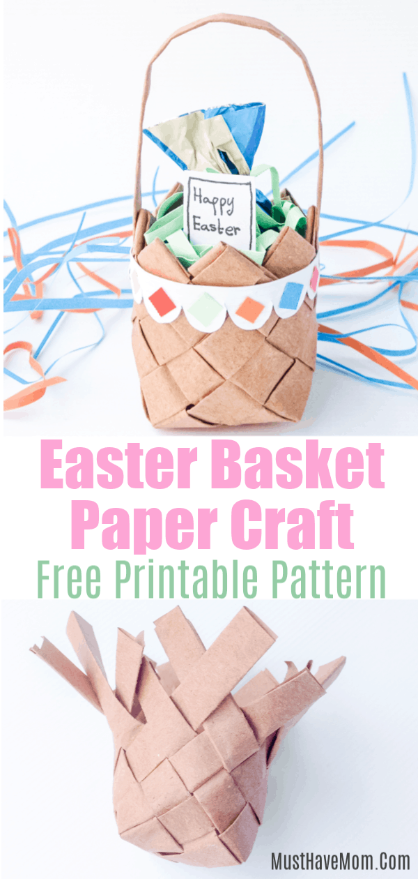 Kids Paper Weaving Easter Basket Craft with Free Template! - Kids Paper Weaving Easter Basket Craft with Free Template! -   17 diy Paper basket ideas
