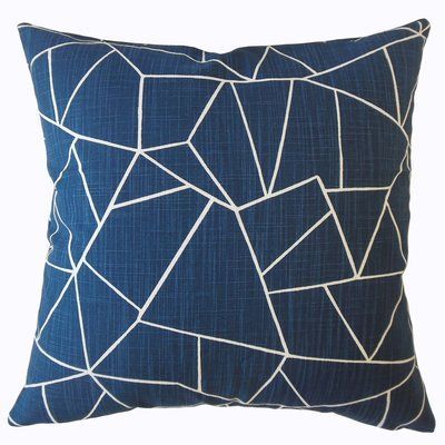Ebern Designs Nalani Geometric Cotton Pillow | Wayfair - Ebern Designs Nalani Geometric Cotton Pillow | Wayfair -   17 diy Pillows blue ideas