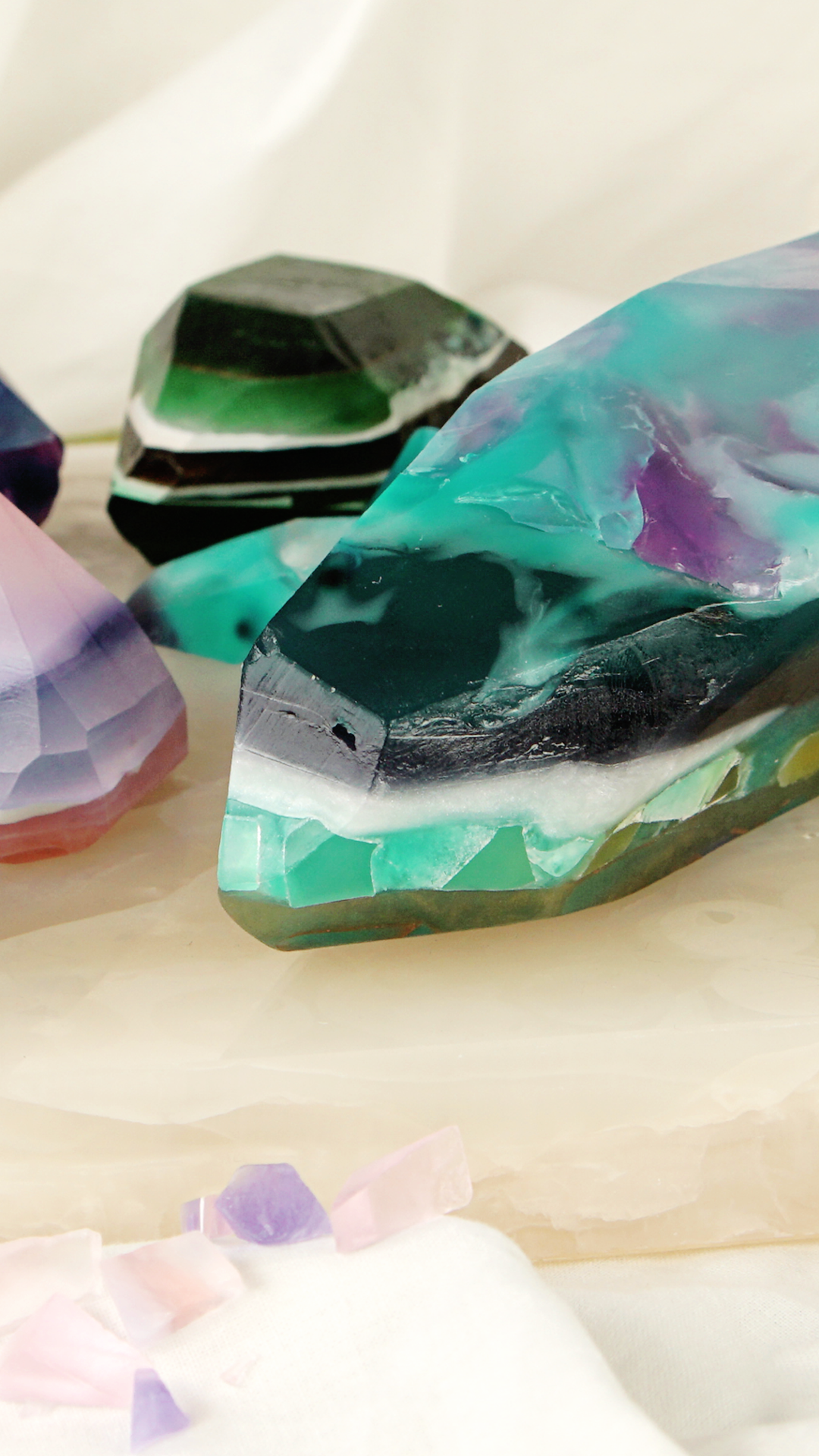 Stunning Jewel Soap - Stunning Jewel Soap -   17 diy Soap gemstone ideas