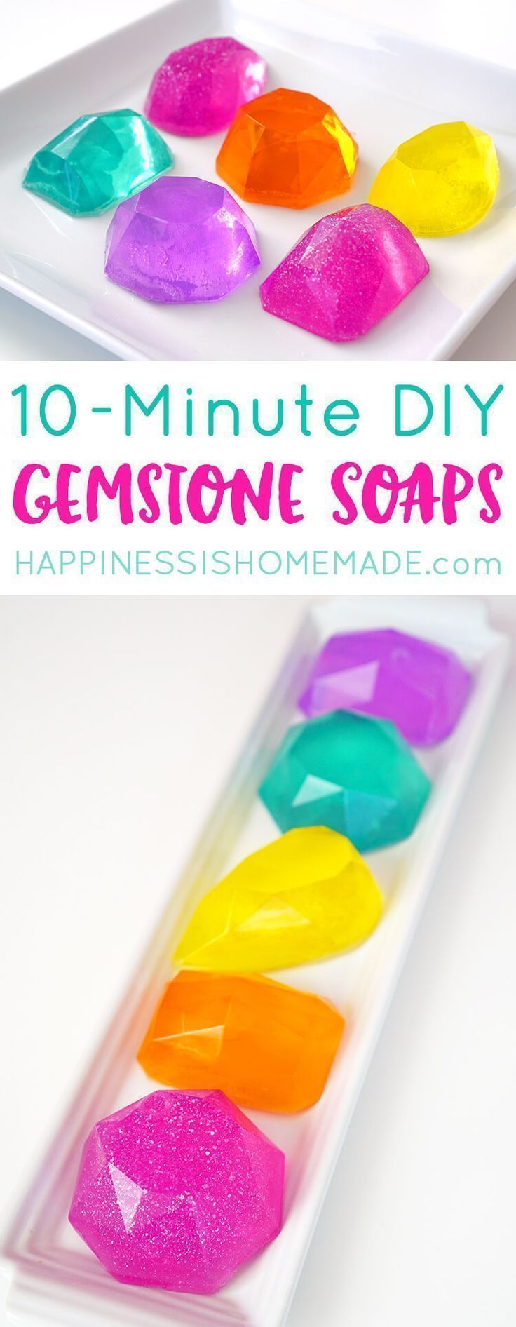 10-Minute DIY Gemstone Soaps - 10-Minute DIY Gemstone Soaps -   17 diy Soap gemstone ideas