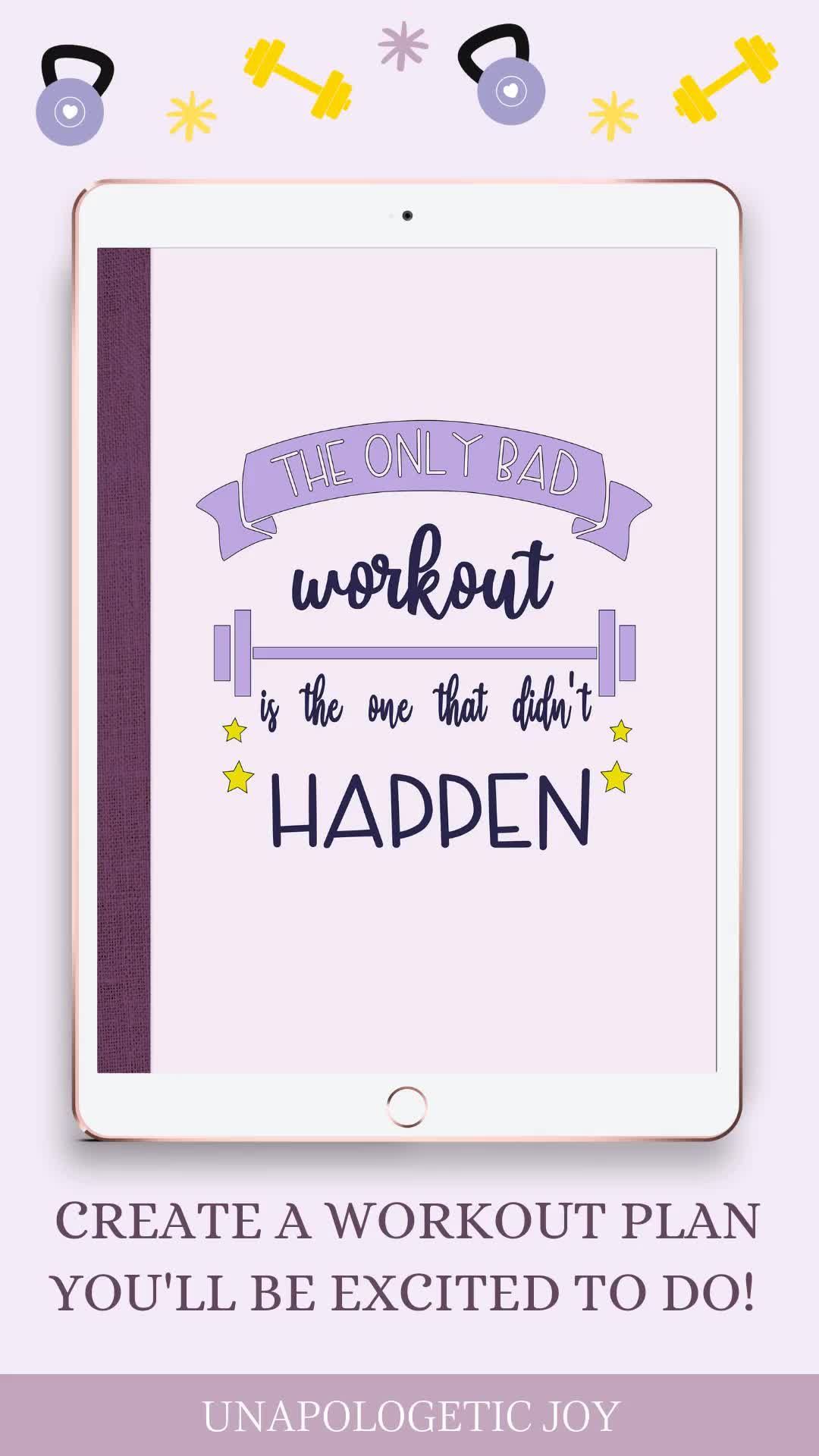No Bad Workout Digital Fitness Planner - No Bad Workout Digital Fitness Planner -   fitness Planner gratuit