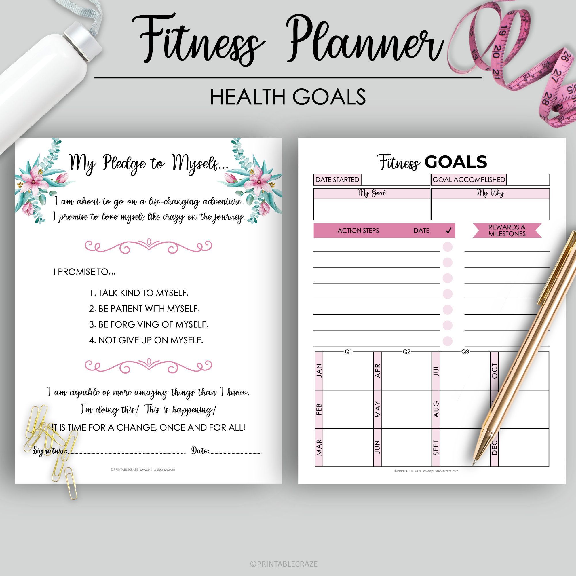 Fitness Planner Printable Weight Loss Health Planner Fitness Journal Workout Log Food Diary Calorie Tracker Daily Weight Loss Step Tracker - Fitness Planner Printable Weight Loss Health Planner Fitness Journal Workout Log Food Diary Calorie Tracker Daily Weight Loss Step Tracker -   17 fitness Planner gratuit ideas