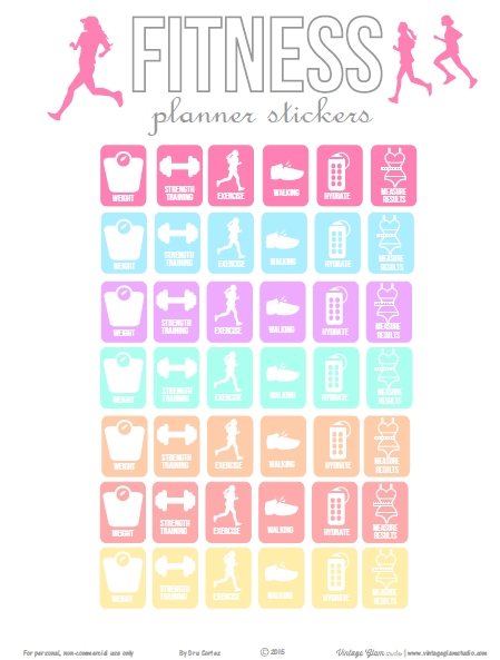 Fitness Planner Stickers - Free Printable Download - - Fitness Planner Stickers - Free Printable Download - -   17 fitness Planner gratuit ideas