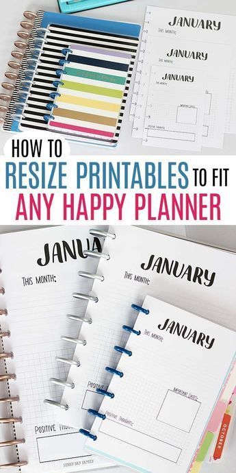 How to Resize Printables to Fit Any Happy Planner Size (with VIDEO) - How to Resize Printables to Fit Any Happy Planner Size (with VIDEO) -   17 fitness Planner notebooks ideas