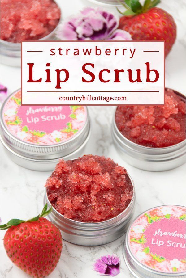 Easy Strawberry DIY Lip Scrub with Coconut Oil for Smooth & Healthy Lips - Easy Strawberry DIY Lip Scrub with Coconut Oil for Smooth & Healthy Lips -   18 beauty Lips diy ideas