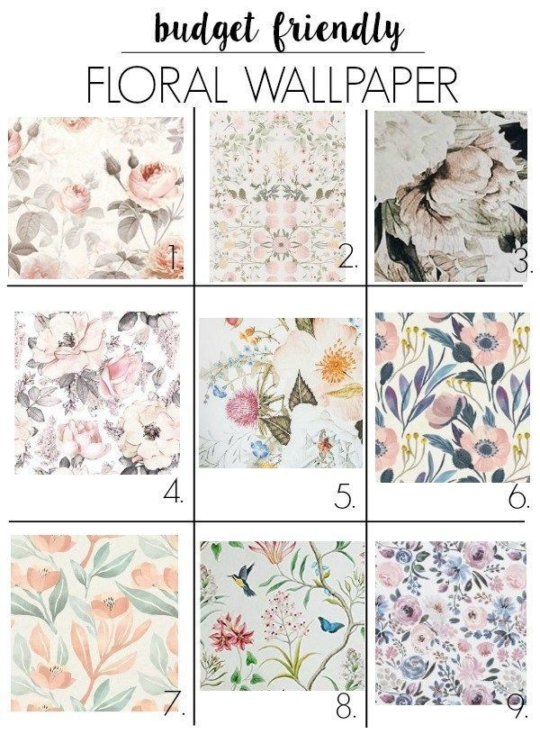 Affordable Floral Mural - at home with Ashley - Affordable Floral Mural - at home with Ashley -   18 beauty Wallpaper bedroom ideas