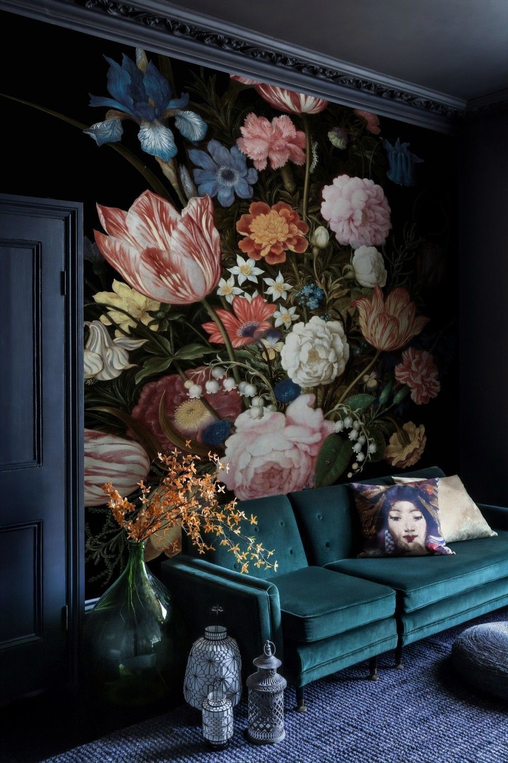 Elegant Dutch Floral Bouqet Wallpaper Mural - Elegant Dutch Floral Bouqet Wallpaper Mural -   18 beauty Wallpaper bedroom ideas