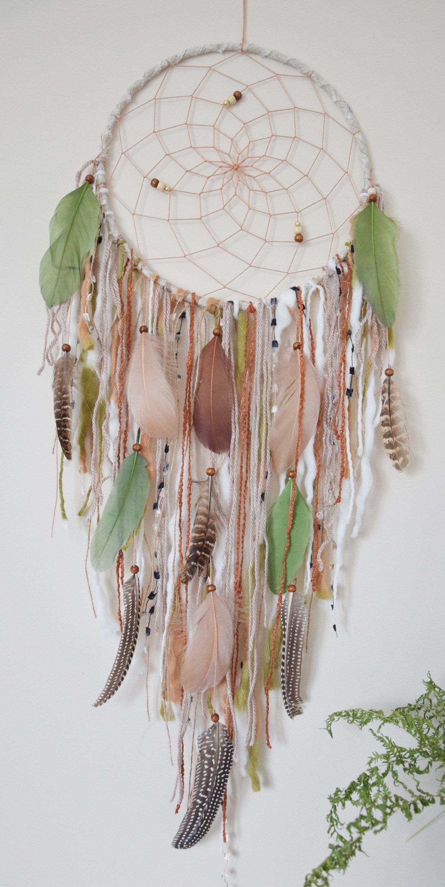 Rustic Large Dreamcatcher Wall Hanging Dream Catcher Boho Feathers Wall Tapestry - Rustic Large Dreamcatcher Wall Hanging Dream Catcher Boho Feathers Wall Tapestry -   18 diy Dream Catcher bohemian ideas