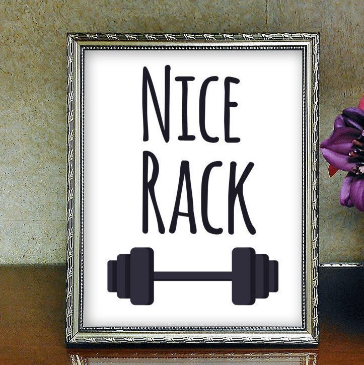 Fitness Printable, Fitness Quote Printable, Home Gym Art,Nice Rack, Funny Print, Fitness Gift,Weight Lifting,Motivation Print - Fitness Printable, Fitness Quote Printable, Home Gym Art,Nice Rack, Funny Print, Fitness Gift,Weight Lifting,Motivation Print -   18 fitness Room industrial ideas