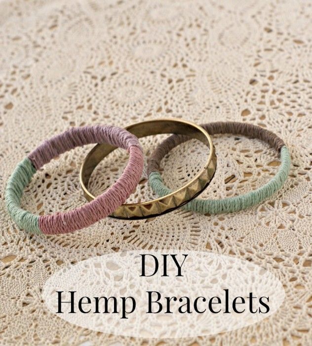 DIY Hemp Bangle Bracelets - Clever Pink Pirate - DIY Hemp Bangle Bracelets - Clever Pink Pirate -   19 diy Bracelets bangles ideas
