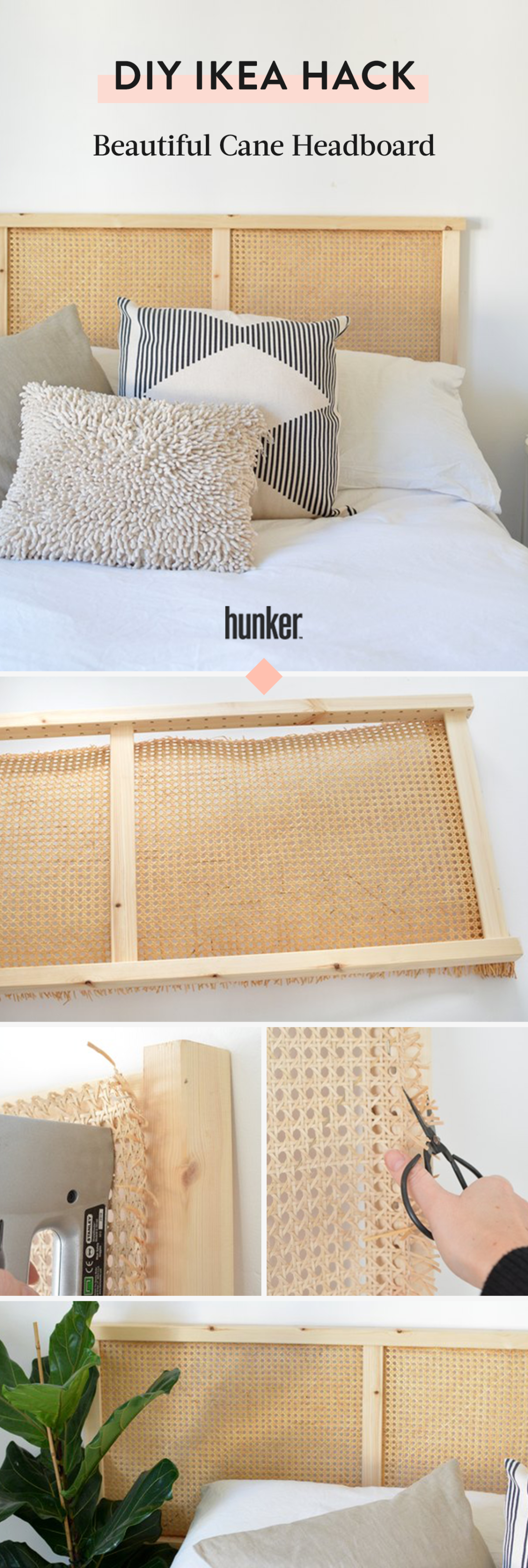 This Utilitarian IKEA Piece Gets Transformed Into a Beautiful Cane Headboard | Hunker - This Utilitarian IKEA Piece Gets Transformed Into a Beautiful Cane Headboard | Hunker -   19 diy Headboard ikea ideas