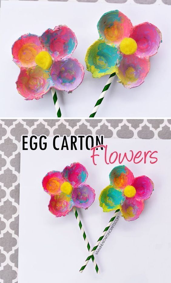 Egg Carton Flowers - I Heart Arts n Crafts - Egg Carton Flowers - I Heart Arts n Crafts -   19 diy Kids stuff ideas